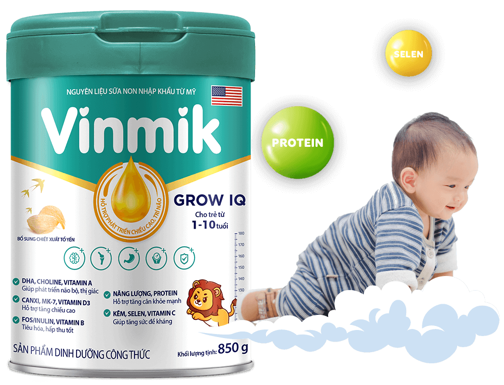 VinMik là sữa tăng chiều cao cho bé 2 tuổi được chuyên gia khuyên dùng