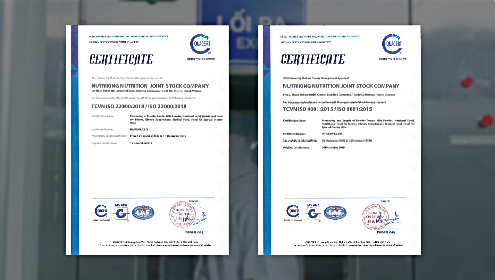 Sữa bột Vinmik tại nhà máy Nutriking