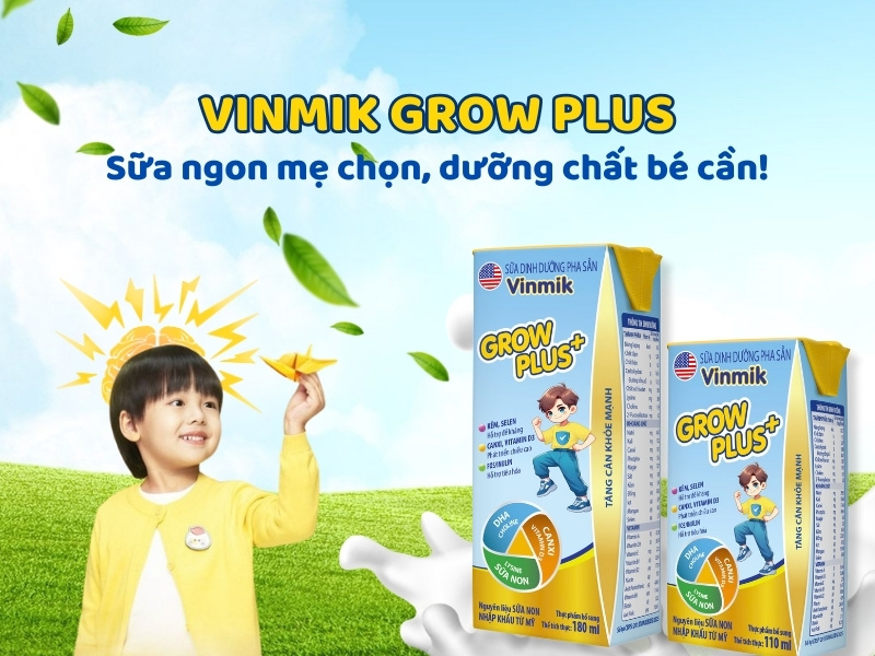 Sữa pha sẵn hỗ trợ tăng cân, tăng chiều cao